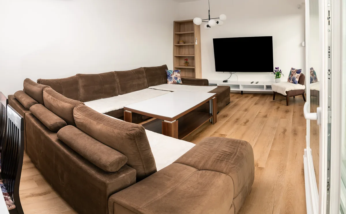 Shared lounge with sectional sofa