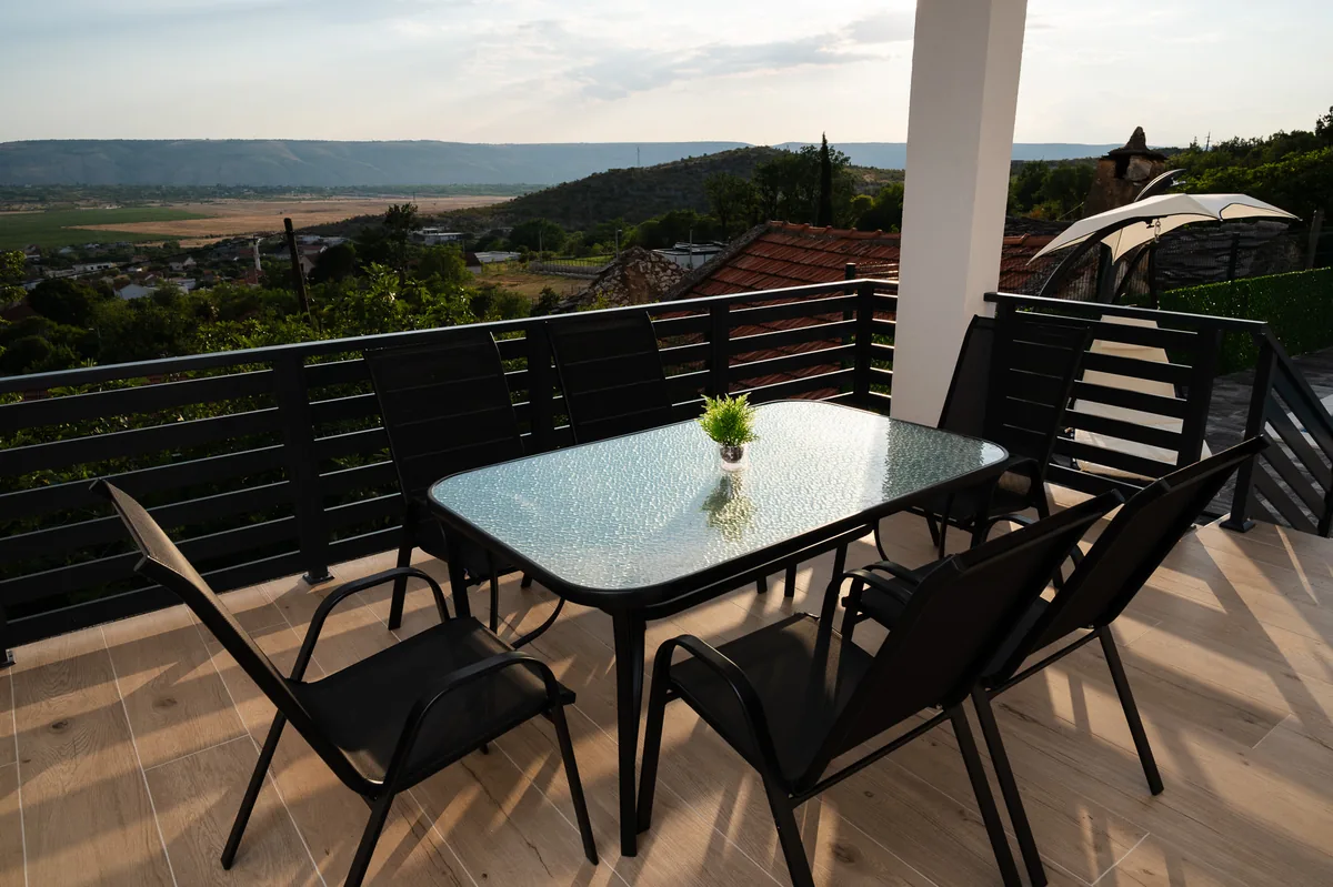 Covered terrace, alternate angle